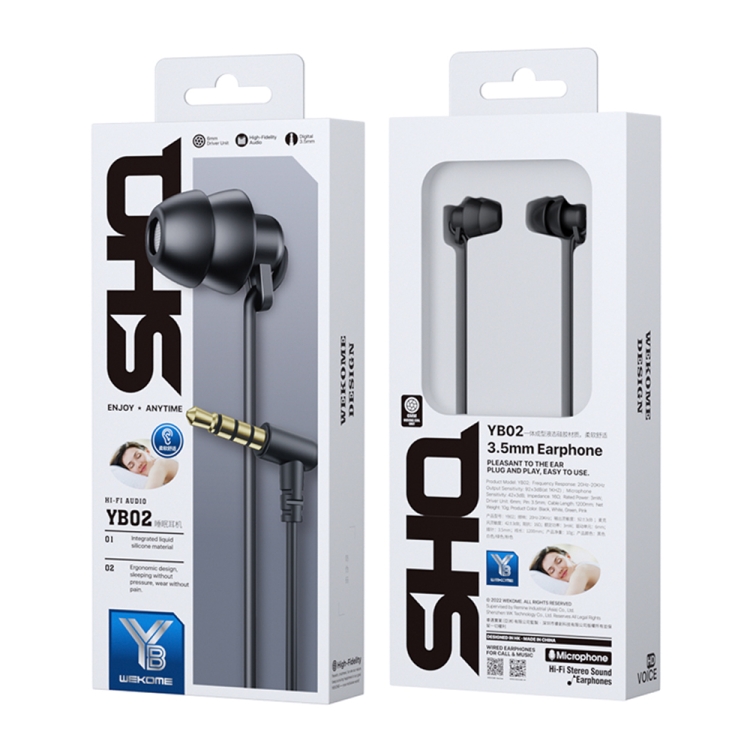 Wekome YB02 Sleep friendly earphones 3.5MM BLACK - Image 3
