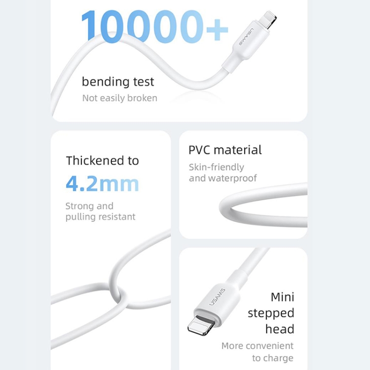 USAMS 3M, Lightning Fast Charge Cable - Image 5