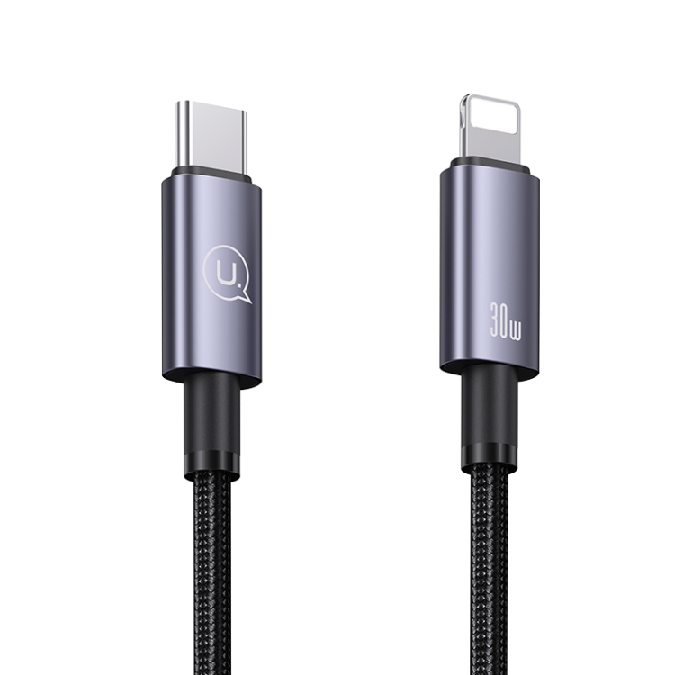 USAMS 2M Aluminium, Fast USB C to Lightning, Charge Cable