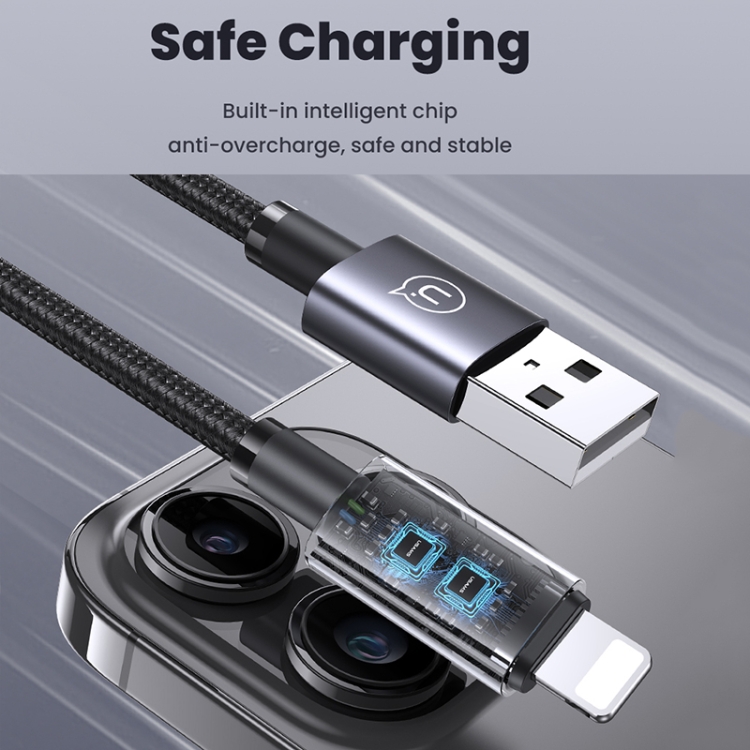 USAMS 1.2M Aluminium, Fast Lightning Charge Cable - Image 4