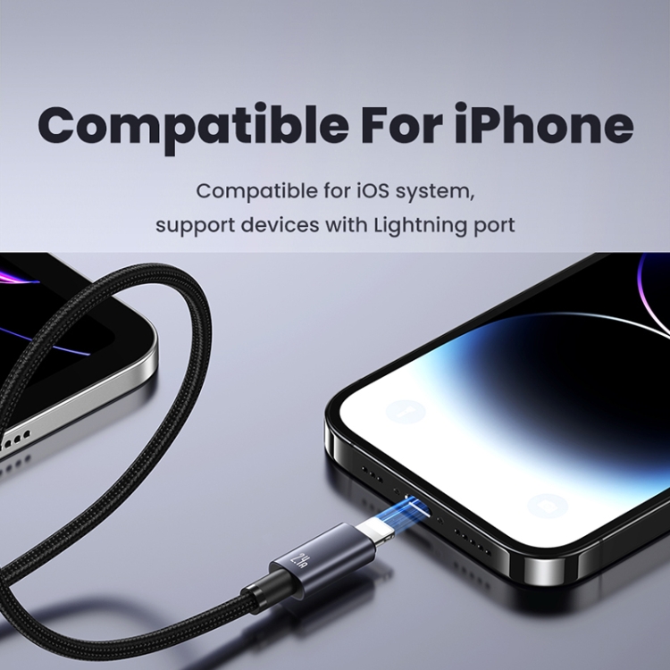 USAMS 1.2M Aluminium, Fast Lightning Charge Cable - Image 5